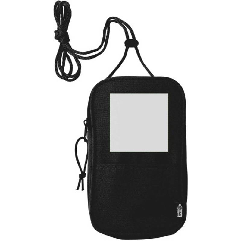 Polyesterová RPET (600D) taška cez rameno Gracelyn, čierna Polyesterová RPET (600D) taška cez rameno Gracelyn, čierna