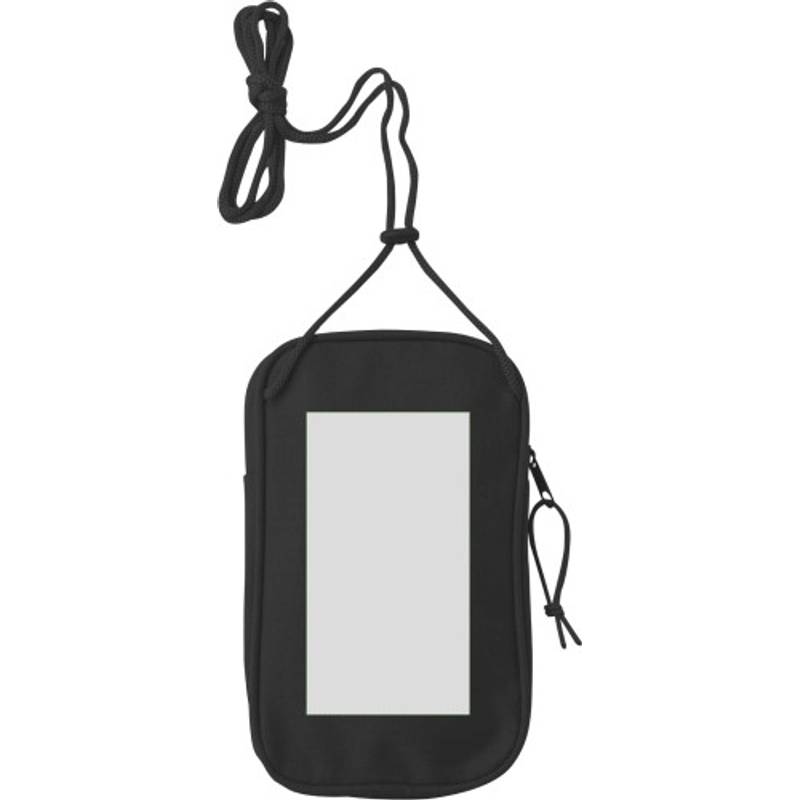 Polyesterová RPET (600D) taška cez rameno Gracelyn, čierna Polyesterová RPET (600D) taška cez rameno Gracelyn, čierna