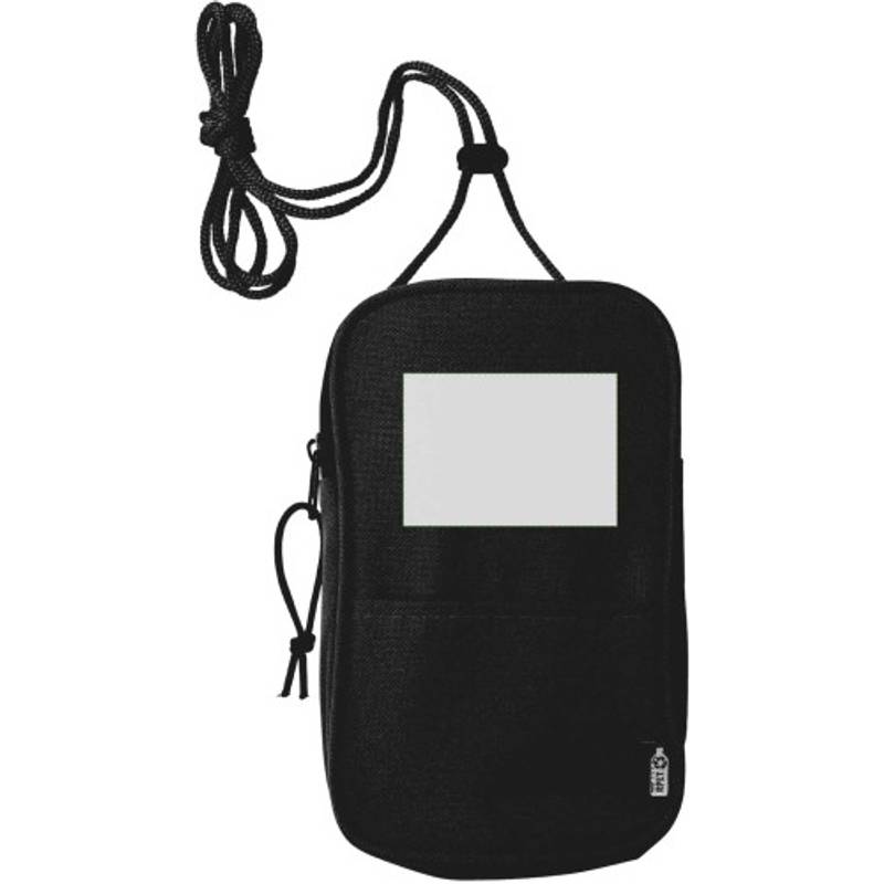 Polyesterová RPET (600D) taška cez rameno Gracelyn, čierna Polyesterová RPET (600D) taška cez rameno Gracelyn, čierna