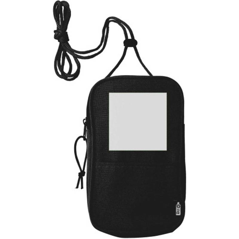 Polyesterová RPET (600D) taška cez rameno Gracelyn, čierna Polyesterová RPET (600D) taška cez rameno Gracelyn, čierna