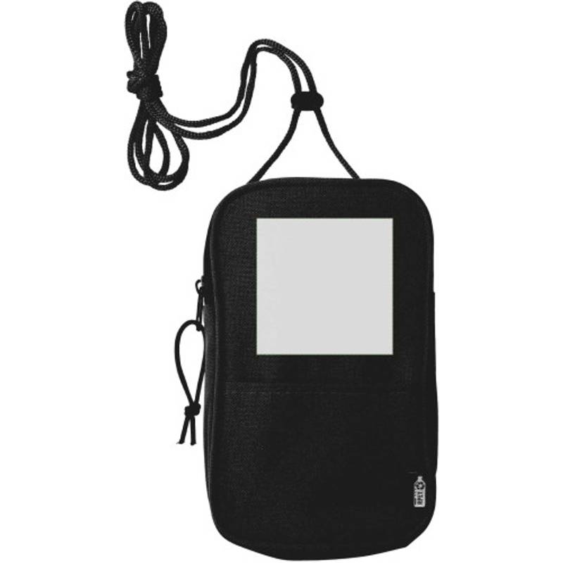 Polyesterová RPET (600D) taška cez rameno Gracelyn, čierna Polyesterová RPET (600D) taška cez rameno Gracelyn, čierna