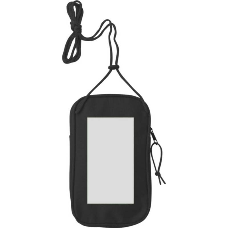 Polyesterová RPET (600D) taška cez rameno Gracelyn, čierna Polyesterová RPET (600D) taška cez rameno Gracelyn, čierna