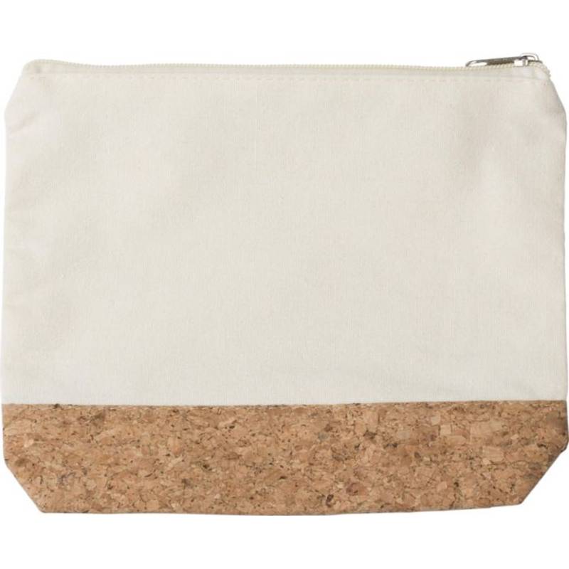 Bavlněná (220 gr/m2) kosmetická taštička Teagan, hnědá khaki Bavlněná (220 gr/m2) kosmetická taštička Teagan, hnědá khaki