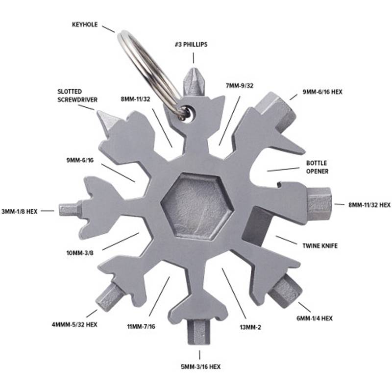 Nerezové multifunkčné náradie Abel, sivá strieborná Nerezové multifunkčné náradie Abel, sivá strieborná