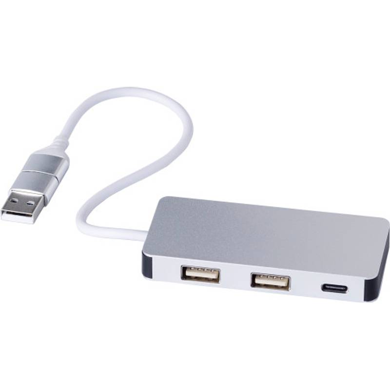 Hliníkový USB Hub Layton, černá Hliníkový USB Hub Layton, černá