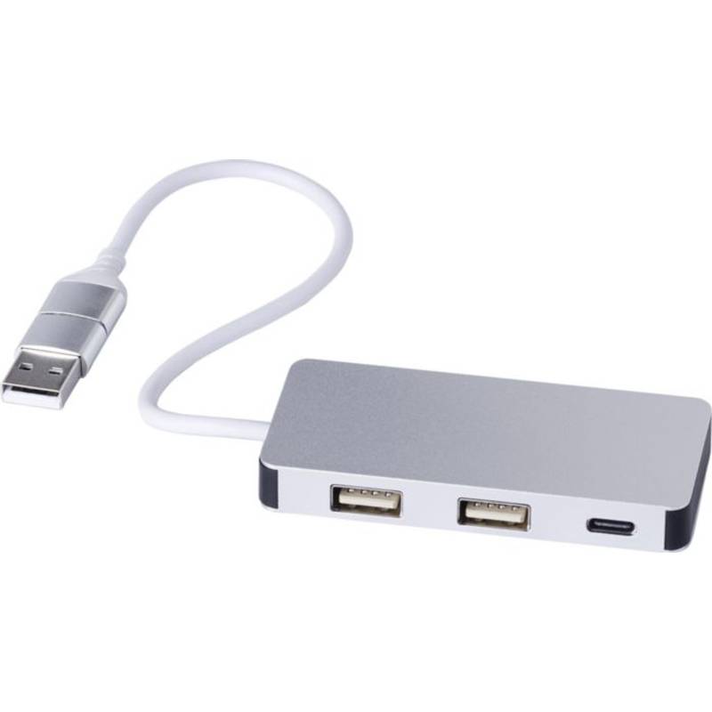 Hliníkový USB Hub Layton, černá Hliníkový USB Hub Layton, černá