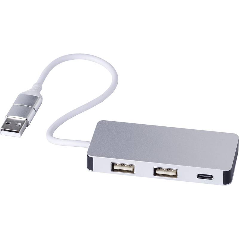 Hliníkový USB Hub Layton, černá Hliníkový USB Hub Layton, černá