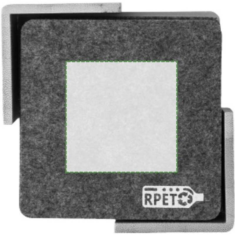 RPET sada podložek z plsti Lawrence, šedá RPET sada podložek z plsti Lawrence, šedá