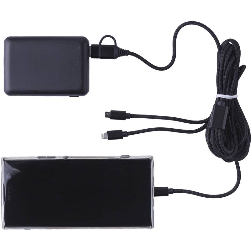 Nylonový nabíjecí kabel Sable, černá Nylonový nabíjecí kabel Sable, černá