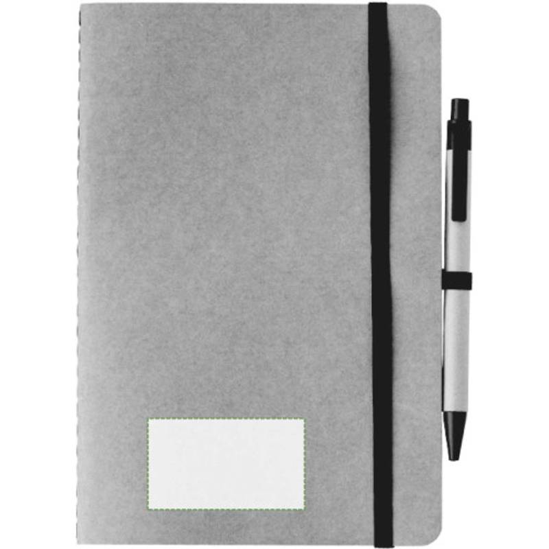 Zápisník z recyklovaného kartonu (A5) Theodore, černá Zápisník z recyklovaného kartonu (A5) Theodore, černá