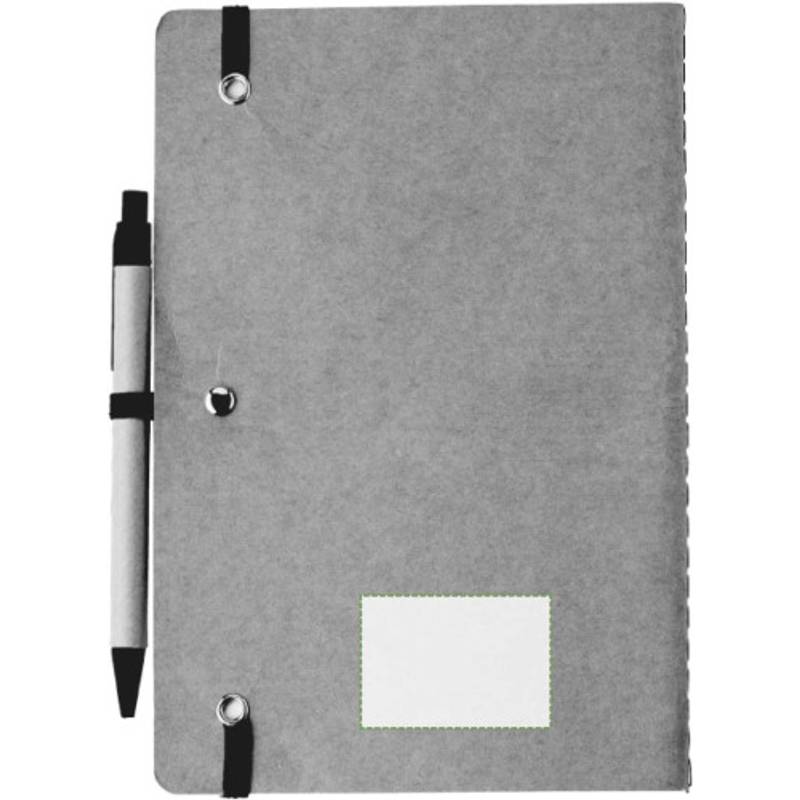 Zápisník z recyklovaného kartonu (A5) Theodore, černá Zápisník z recyklovaného kartonu (A5) Theodore, černá