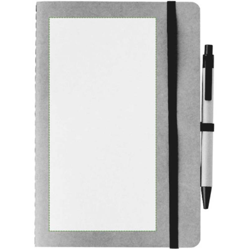 Zápisník z recyklovaného kartonu (A5) Theodore, černá Zápisník z recyklovaného kartonu (A5) Theodore, černá