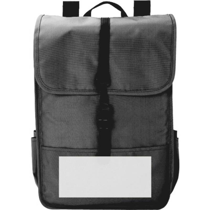 RPET Polyester (300D) batoh s klopou Lyric, černá RPET Polyester (300D) batoh s klopou Lyric, černá