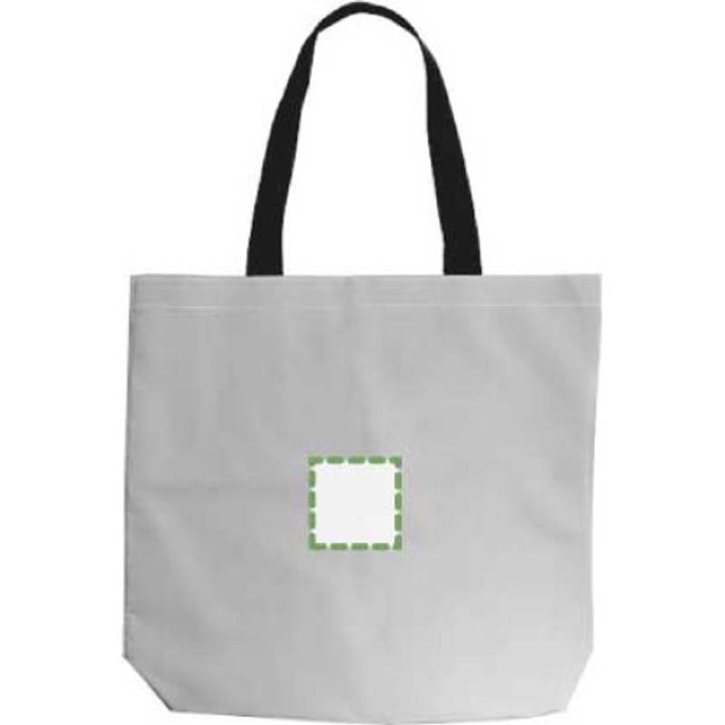 Polyesterová (100D) nákupní taška Jordyn, šedá stříbrná Polyesterová (100D) nákupní taška Jordyn, šedá stříbrná