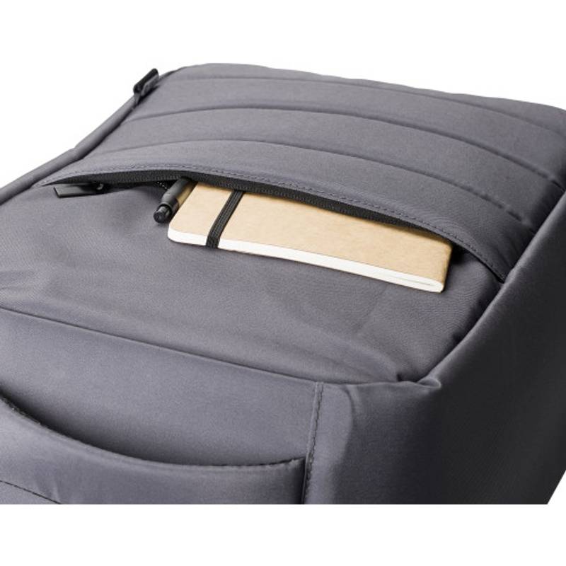 Polyesterový RPET (300D) batoh na notebook Calliope proti krádeži, čierna Polyesterový RPET (300D) batoh na notebook Calliope proti krádeži, čierna