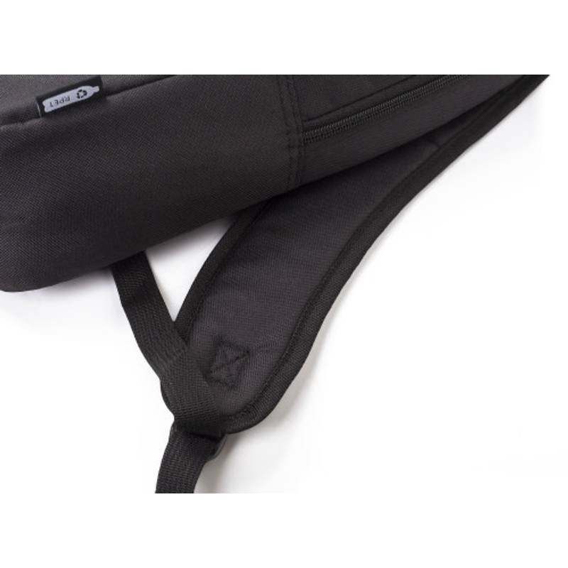 Polyesterový RPET (600D) batoh na notebook Phineas, čierna Polyesterový RPET (600D) batoh na notebook Phineas, čierna