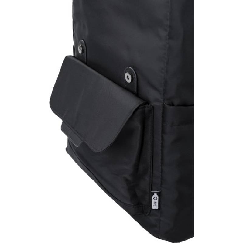 RPET (290T) polyesterový keprový batoh Marlowe, čierna RPET (290T) polyesterový keprový batoh Marlowe, čierna