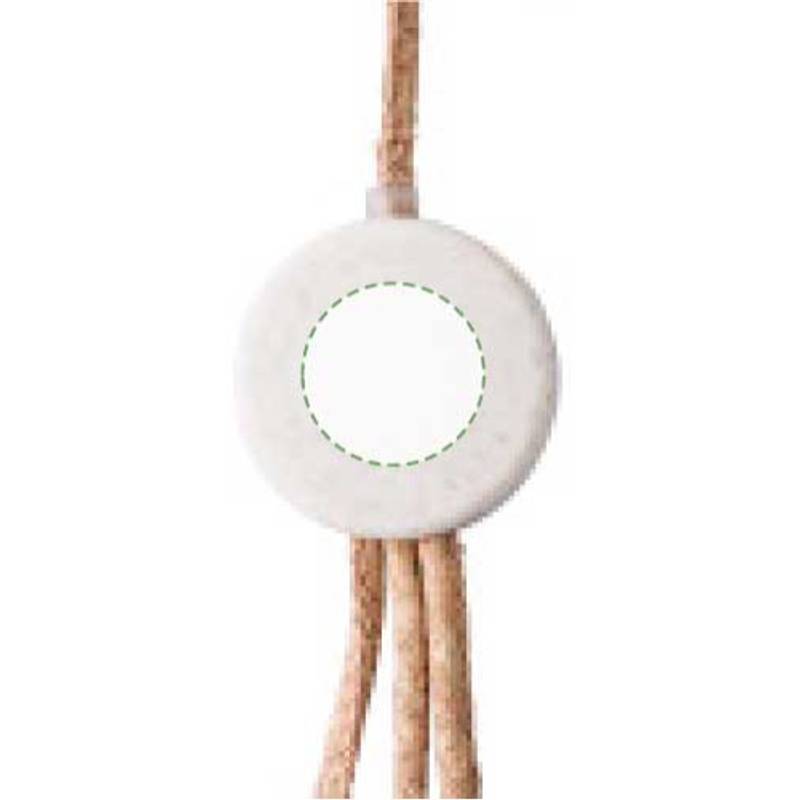 Nerezový nabíjecí kabel Gemma, hnědá Nerezový nabíjecí kabel Gemma, hnědá