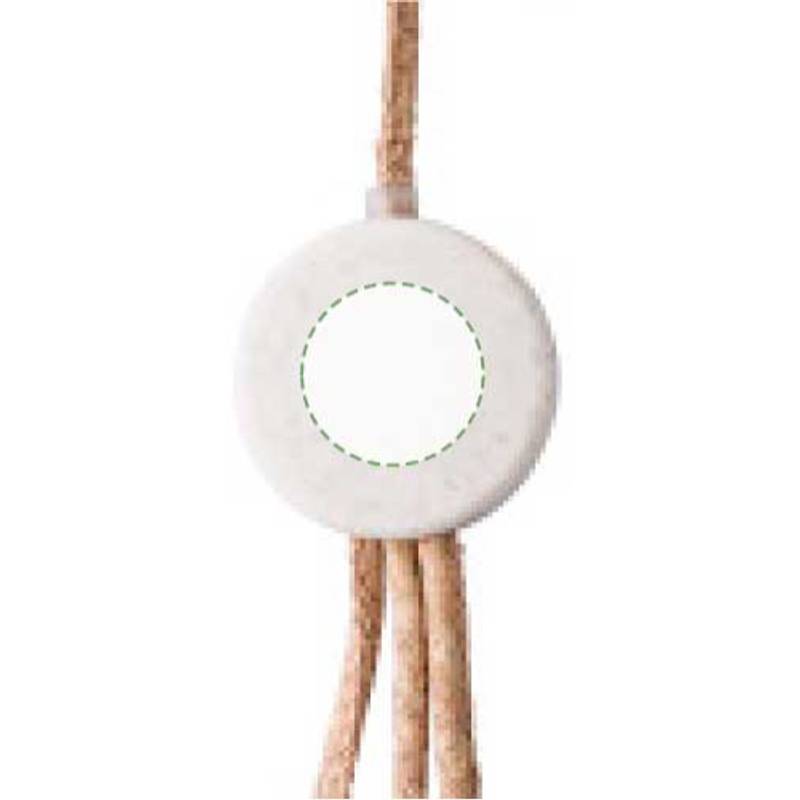 Nerezový nabíjecí kabel Gemma, hnědá Nerezový nabíjecí kabel Gemma, hnědá