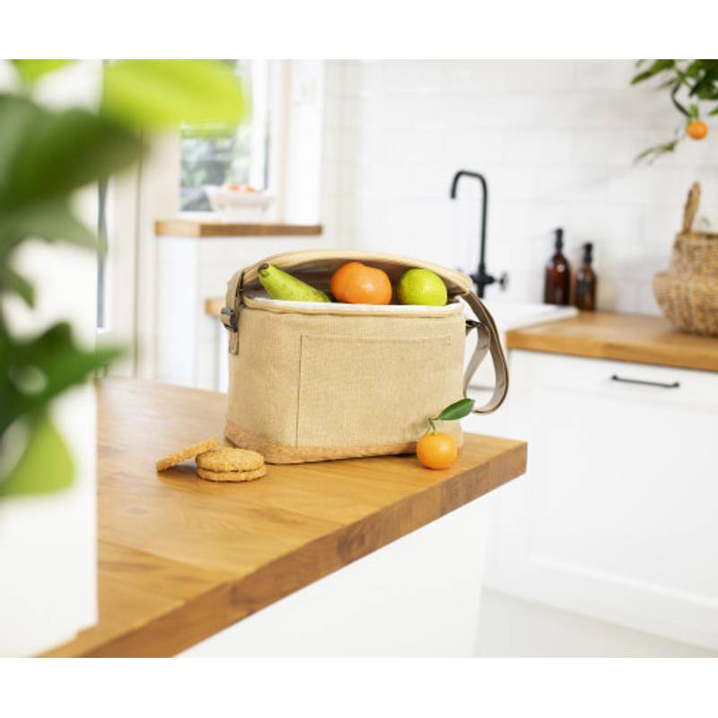 Chladiaca taška Sage z polyesteru RPET (600D)., hnedá khaki Chladiaca taška Sage z polyesteru RPET (600D)., hnedá khaki