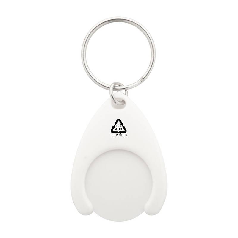 Neppy RABS prívesok na kľúče so žetónom do vozíka, biela Neppy RABS prívesok na kľúče so žetónom do vozíka, biela