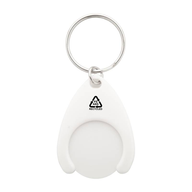 Neppy RABS prívesok na kľúče so žetónom do vozíka, biela Neppy RABS prívesok na kľúče so žetónom do vozíka, biela