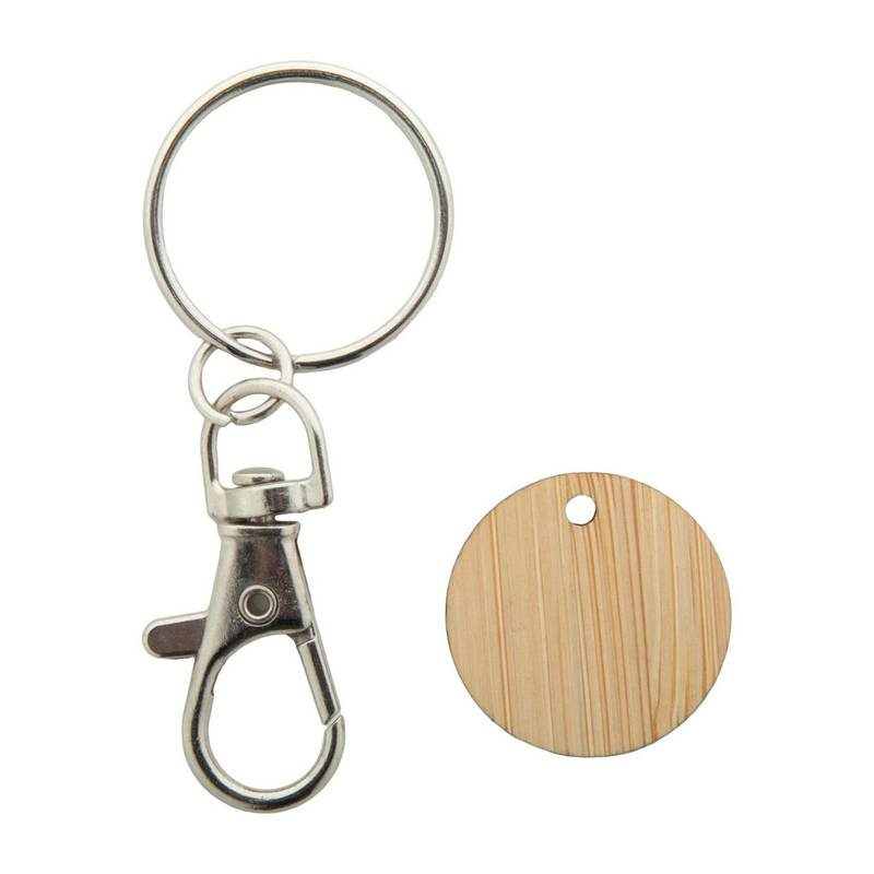 Boomarket přívěsek na klíče s žetonem do vozíku, hnědá Boomarket přívěsek na klíče s žetonem do vozíku, hnědá