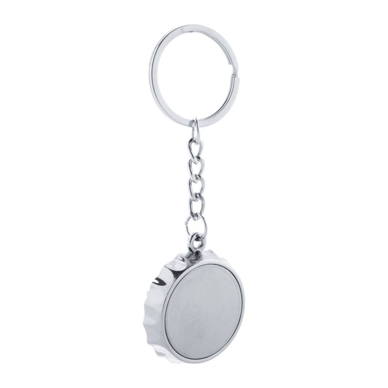 Bubly přívěsek na klíče s otvírákem, šedá stříbrná Bubly přívěsek na klíče s otvírákem, šedá stříbrná