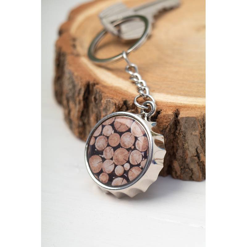 Bubly přívěsek na klíče s otvírákem, šedá stříbrná Bubly přívěsek na klíče s otvírákem, šedá stříbrná