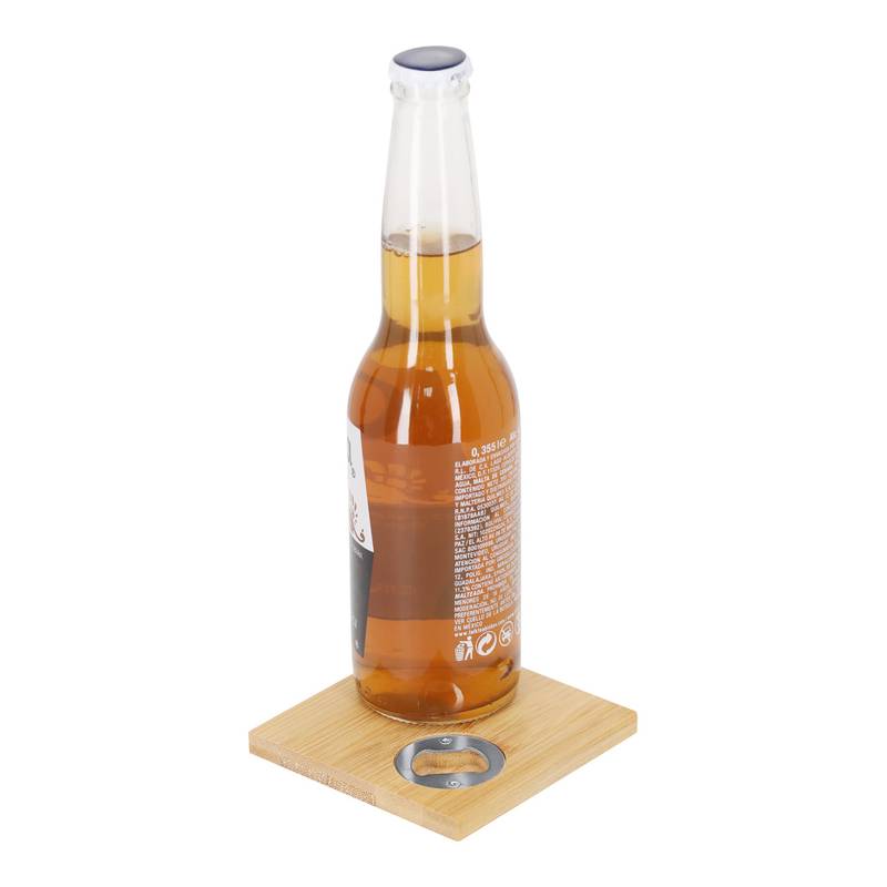 Lestral tácka s otváračom na fľaše, hnedá Lestral tácka s otváračom na fľaše, hnedá