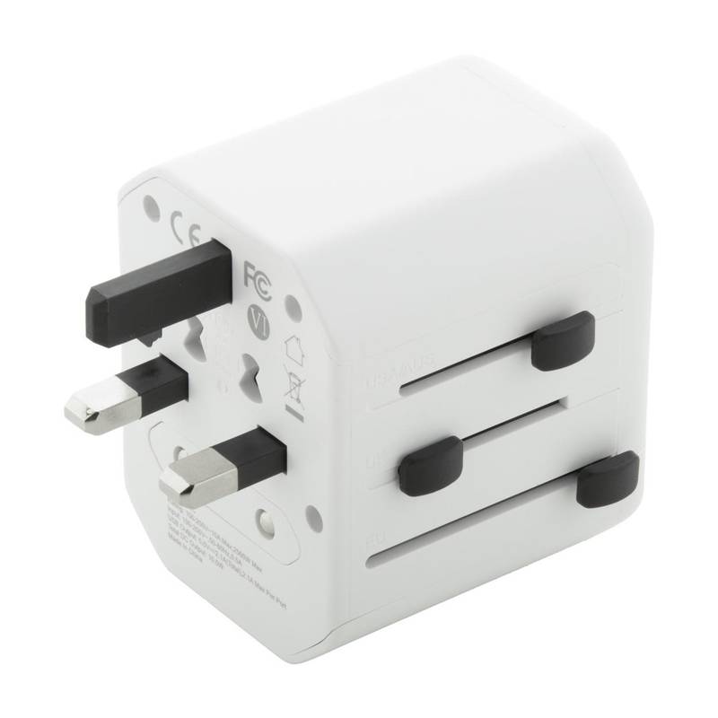 Jetsetter cestovní adaptér, bílá Jetsetter cestovní adaptér, bílá