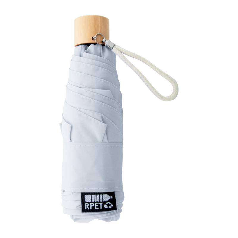 Miniboo RPET mini deštník, bílá Miniboo RPET mini deštník, bílá