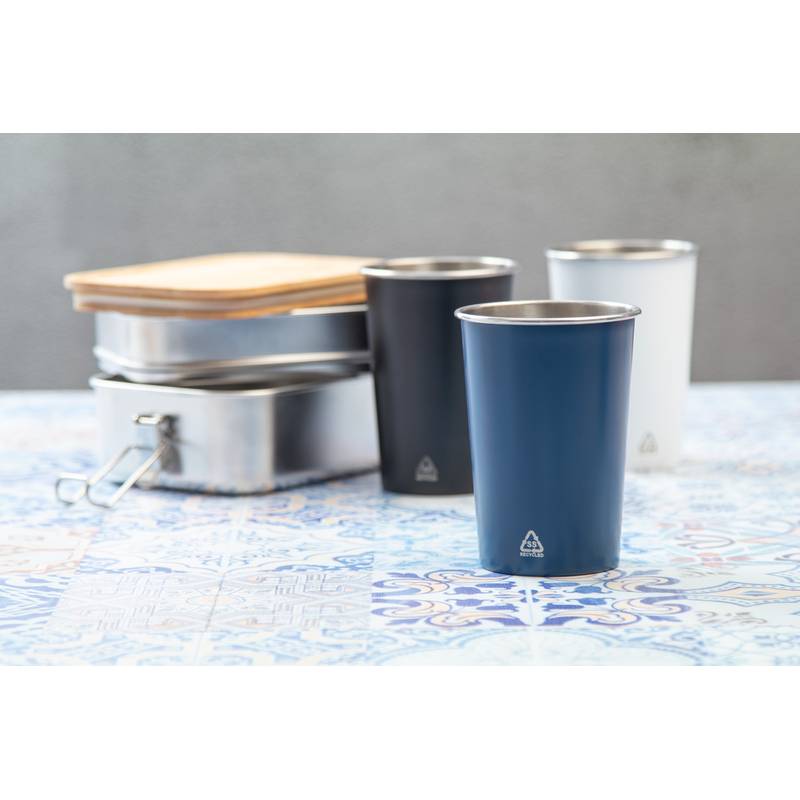 Redisha Mono hrnek z recyklované nerezové oceli, šedá stříbrná Redisha Mono hrnek z recyklované nerezové oceli, šedá stříbrná