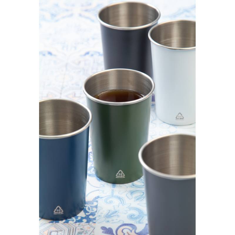 Redisha Mono hrnek z recyklované nerezové oceli, šedá stříbrná Redisha Mono hrnek z recyklované nerezové oceli, šedá stříbrná