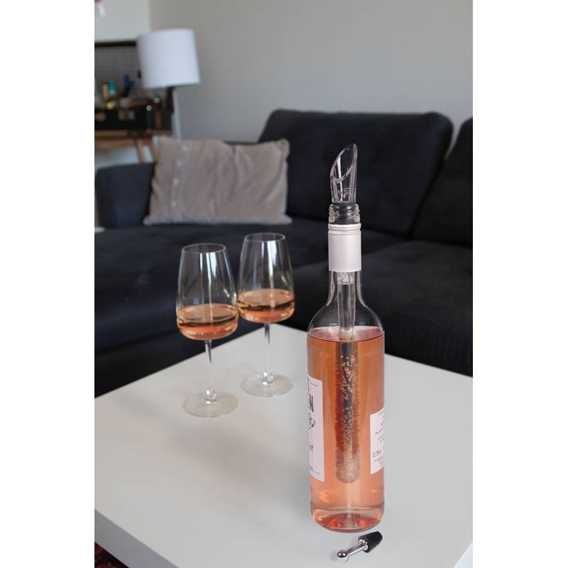 Tyčinka na chlazení vína CHARDY, šedá stříbrná Tyčinka na chlazení vína CHARDY, šedá stříbrná