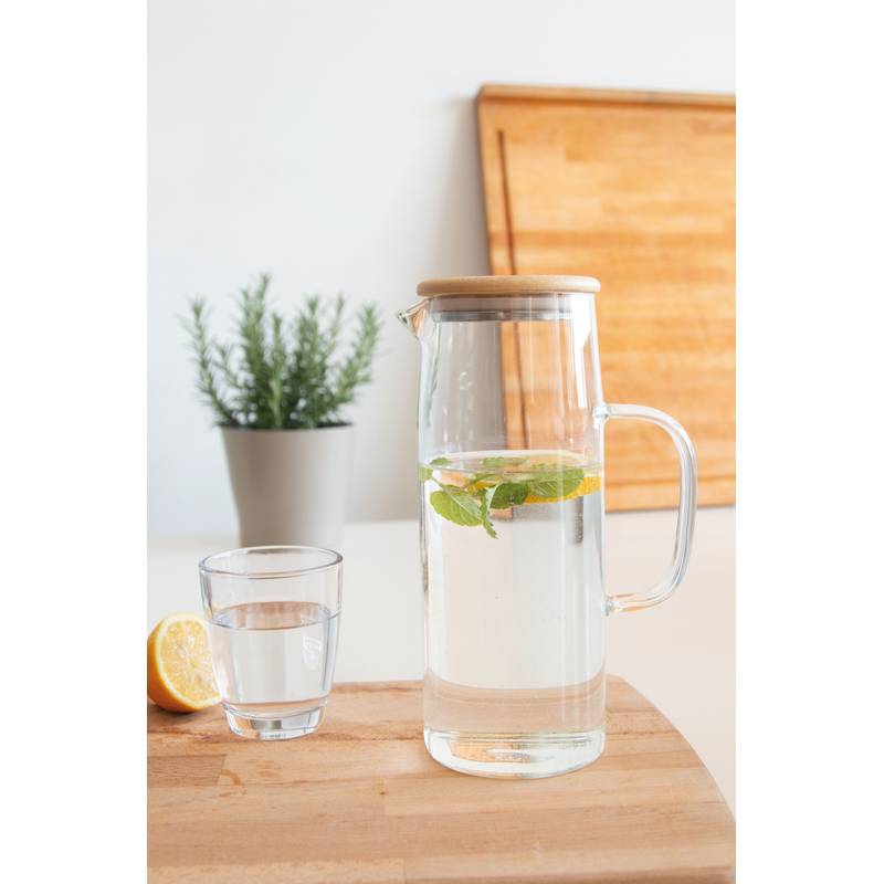 Skleněná karafa BAMBOO PITCHER, hnědá Skleněná karafa BAMBOO PITCHER, hnědá
