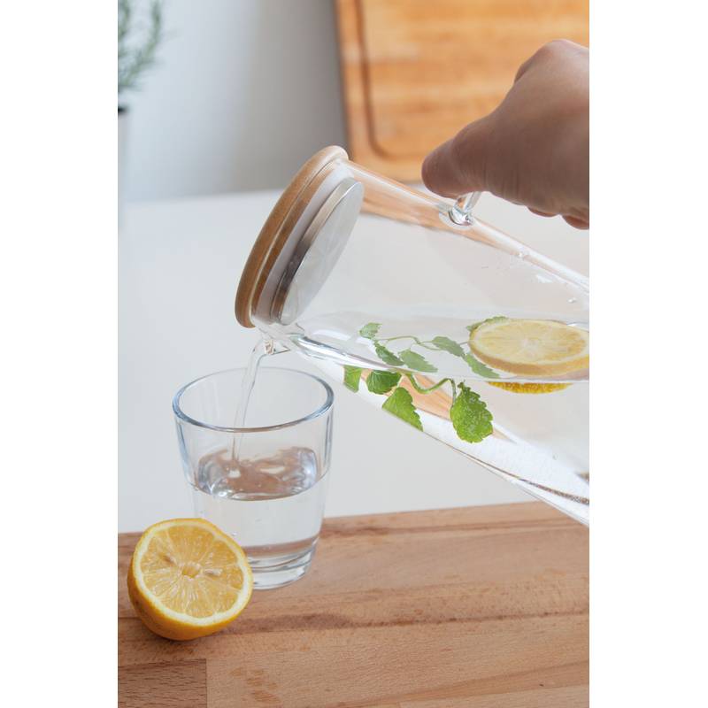 Skleněná karafa BAMBOO PITCHER, hnědá Skleněná karafa BAMBOO PITCHER, hnědá