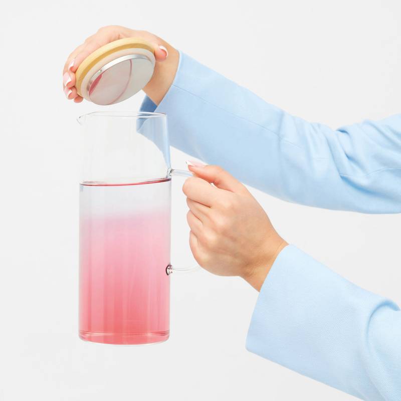 Skleněná karafa BAMBOO PITCHER, hnědá Skleněná karafa BAMBOO PITCHER, hnědá