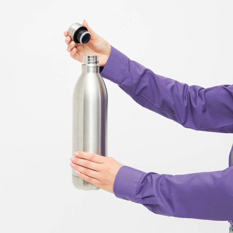 Vákuová fľaša JUMBO TASTE dvojstenná, sivá strieborná Vákuová fľaša JUMBO TASTE dvojstenná, sivá strieborná