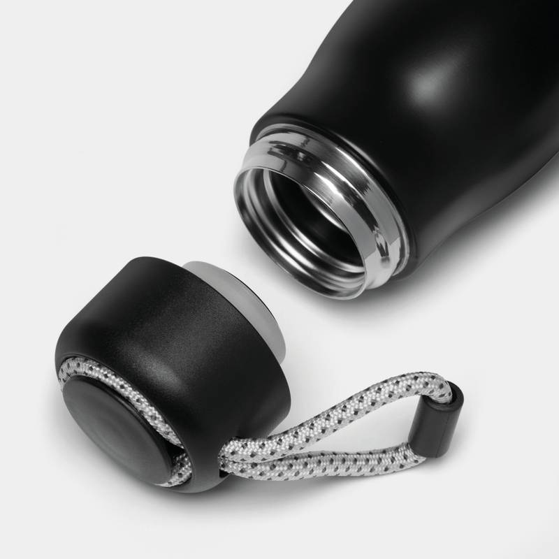 Izolovaná láhev na pití ROBUSTA, černá Izolovaná láhev na pití ROBUSTA, černá