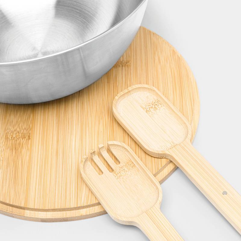 Šalátová misa EAT HEALTHY, hnedá - sivá strieborná Šalátová misa EAT HEALTHY, hnedá - sivá strieborná