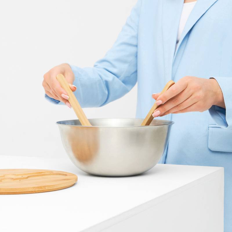 Šalátová misa EAT HEALTHY, hnedá - sivá strieborná Šalátová misa EAT HEALTHY, hnedá - sivá strieborná