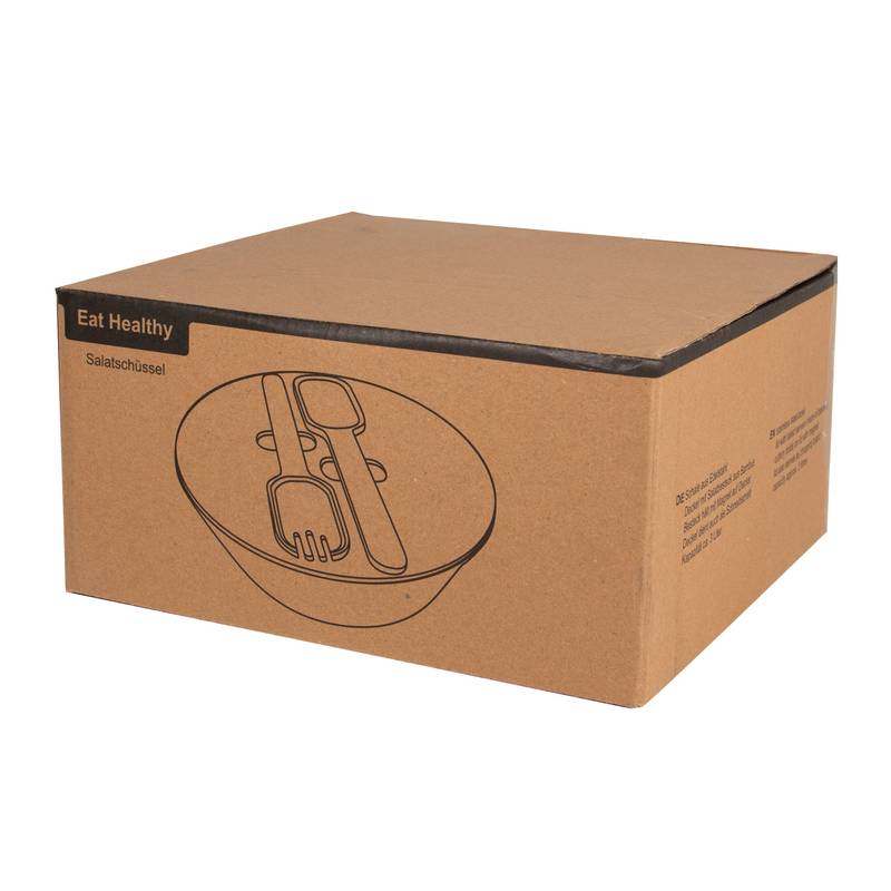 Šalátová misa EAT HEALTHY, hnedá - sivá strieborná Šalátová misa EAT HEALTHY, hnedá - sivá strieborná