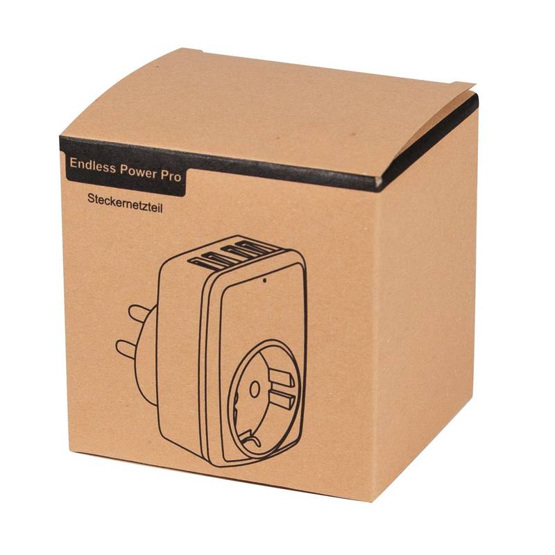 Zásuvný napájací zdroj USB adaptéra ENDLESS POWER PRO, biela Zásuvný napájací zdroj USB adaptéra ENDLESS POWER PRO, biela