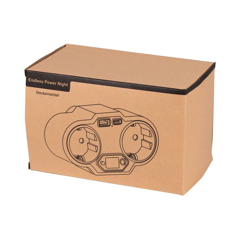 Zásuvný napájecí zdroj USB s nočním světlem ENDLESS POWER NIGHT, bílá Zásuvný napájecí zdroj USB s nočním světlem ENDLESS POWER NIGHT, bílá