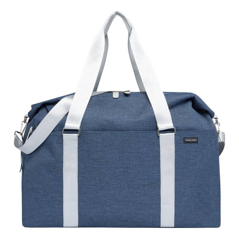 Víkendová taška MALMÖ, modrá - šedá stříbrná Víkendová taška MALMÖ, modrá - šedá stříbrná
