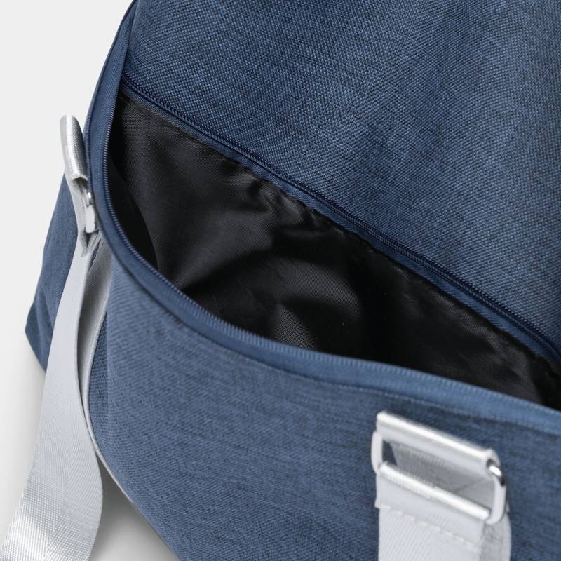 Víkendová taška MALMÖ, modrá - šedá stříbrná Víkendová taška MALMÖ, modrá - šedá stříbrná