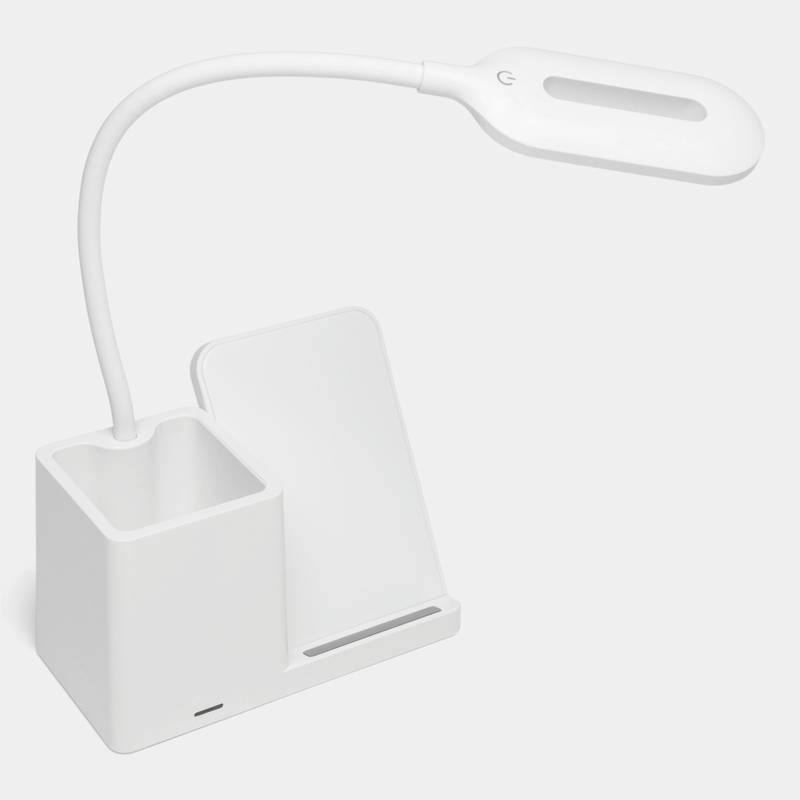 Stolová lampa s nabíjacou stanicou LIGHT & CHARGE, biela Stolová lampa s nabíjacou stanicou LIGHT & CHARGE, biela