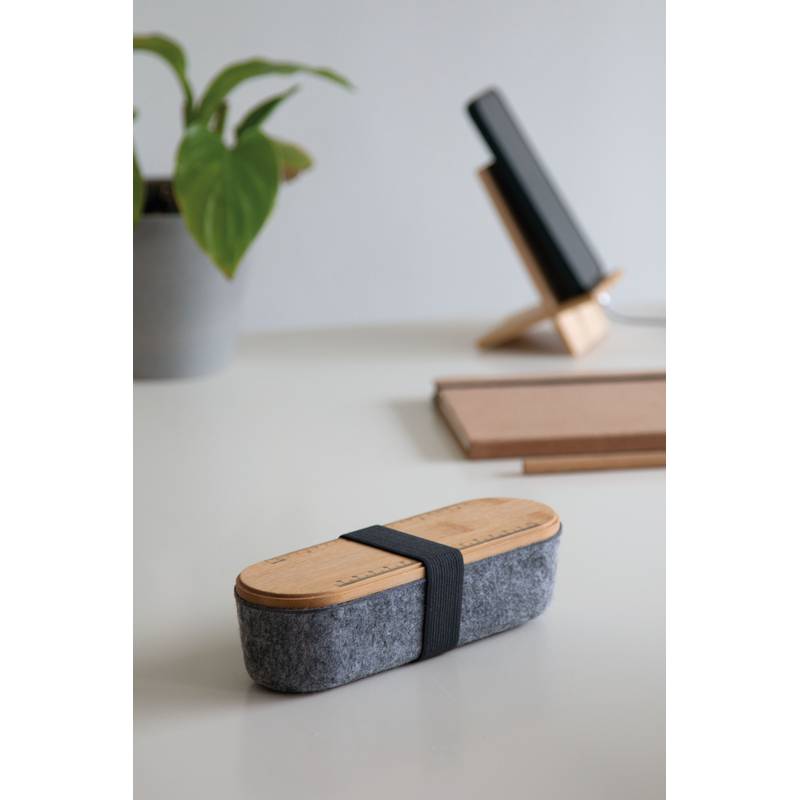 Pouzdro na tužky PEN STORE, hnědá - šedá Pouzdro na tužky PEN STORE, hnědá - šedá