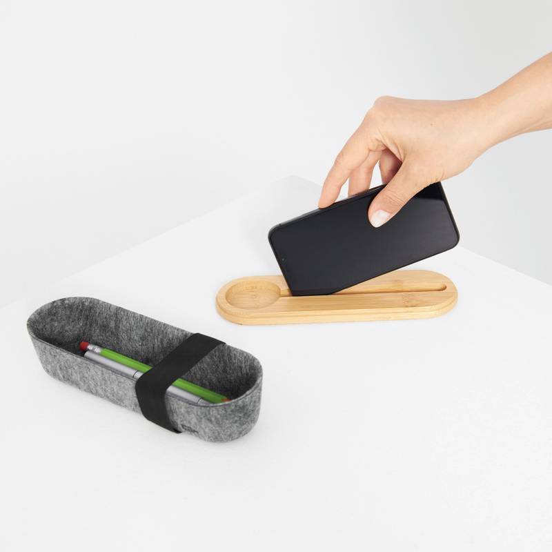 Pouzdro na tužky PEN STORE, hnědá - šedá Pouzdro na tužky PEN STORE, hnědá - šedá